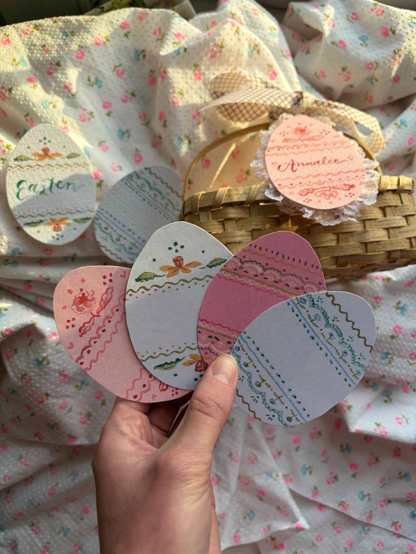 Blank Easter Egg Name Tag Printables
