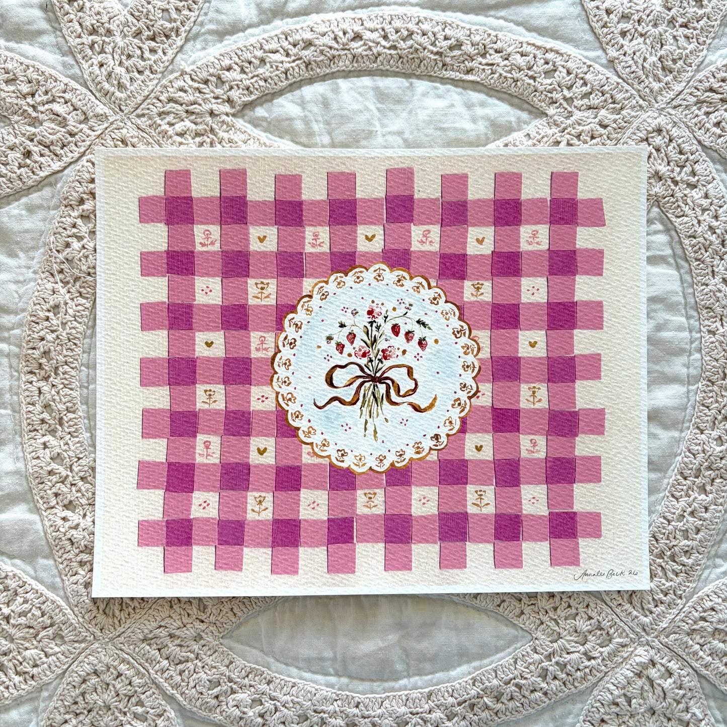 Strawberry Bouquet Print