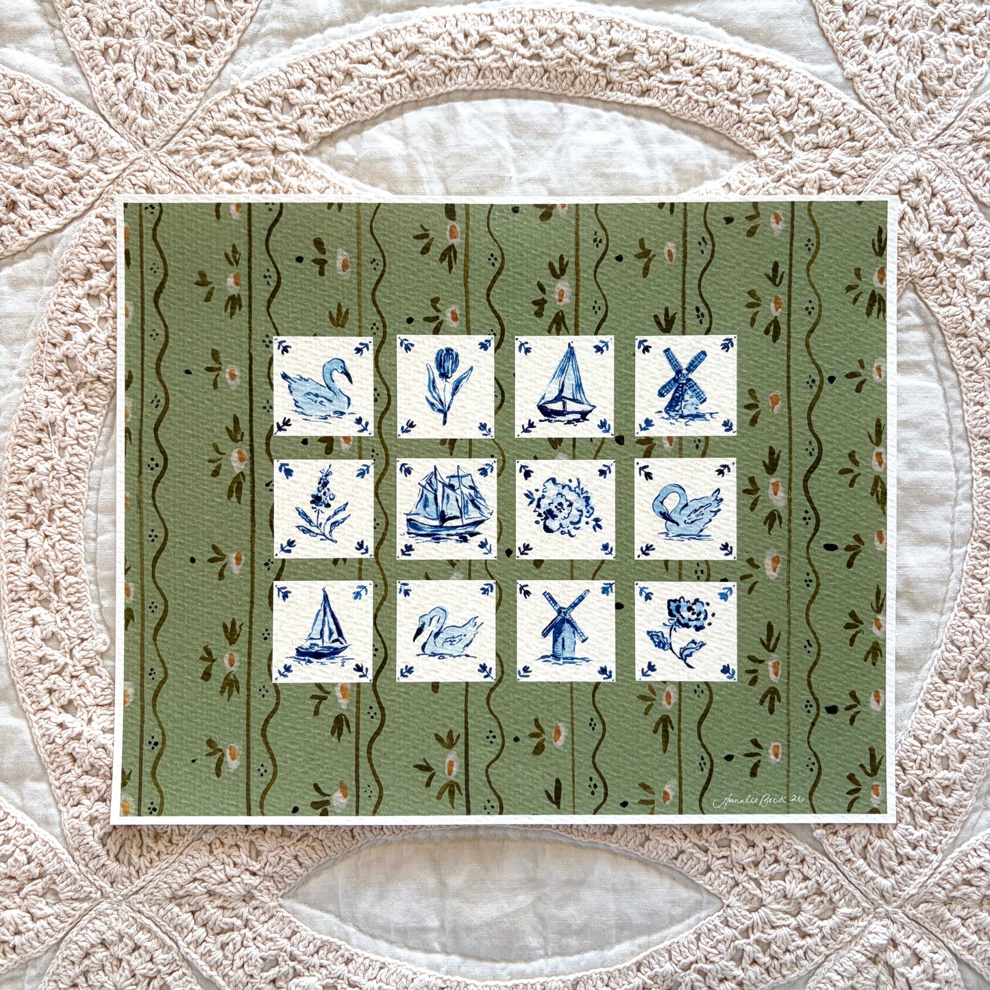 Delft Tiles Studies No. 1 Print