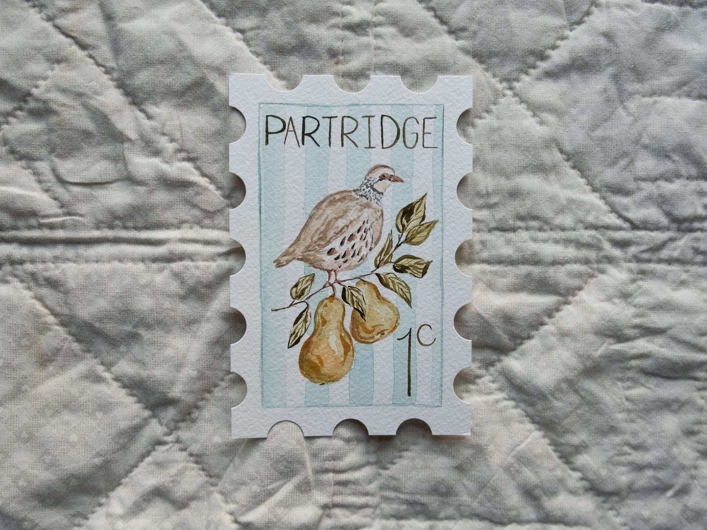 1st Day of Christmas Stamp - Original Artwork