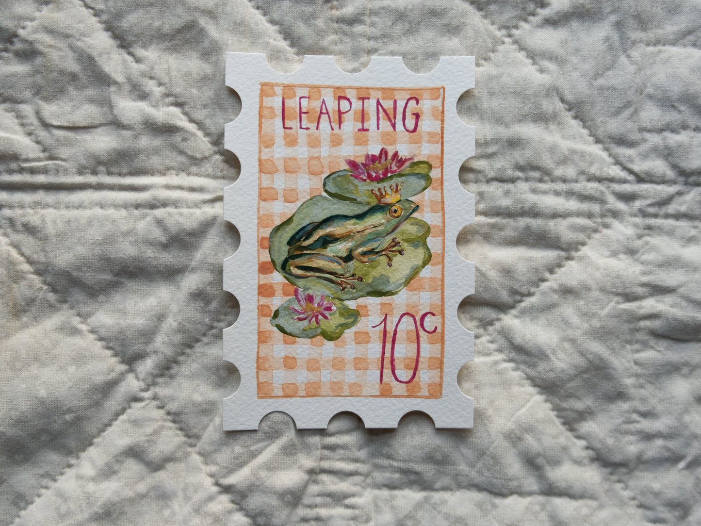 10th Day of Christmas Stamp - Original Artwork