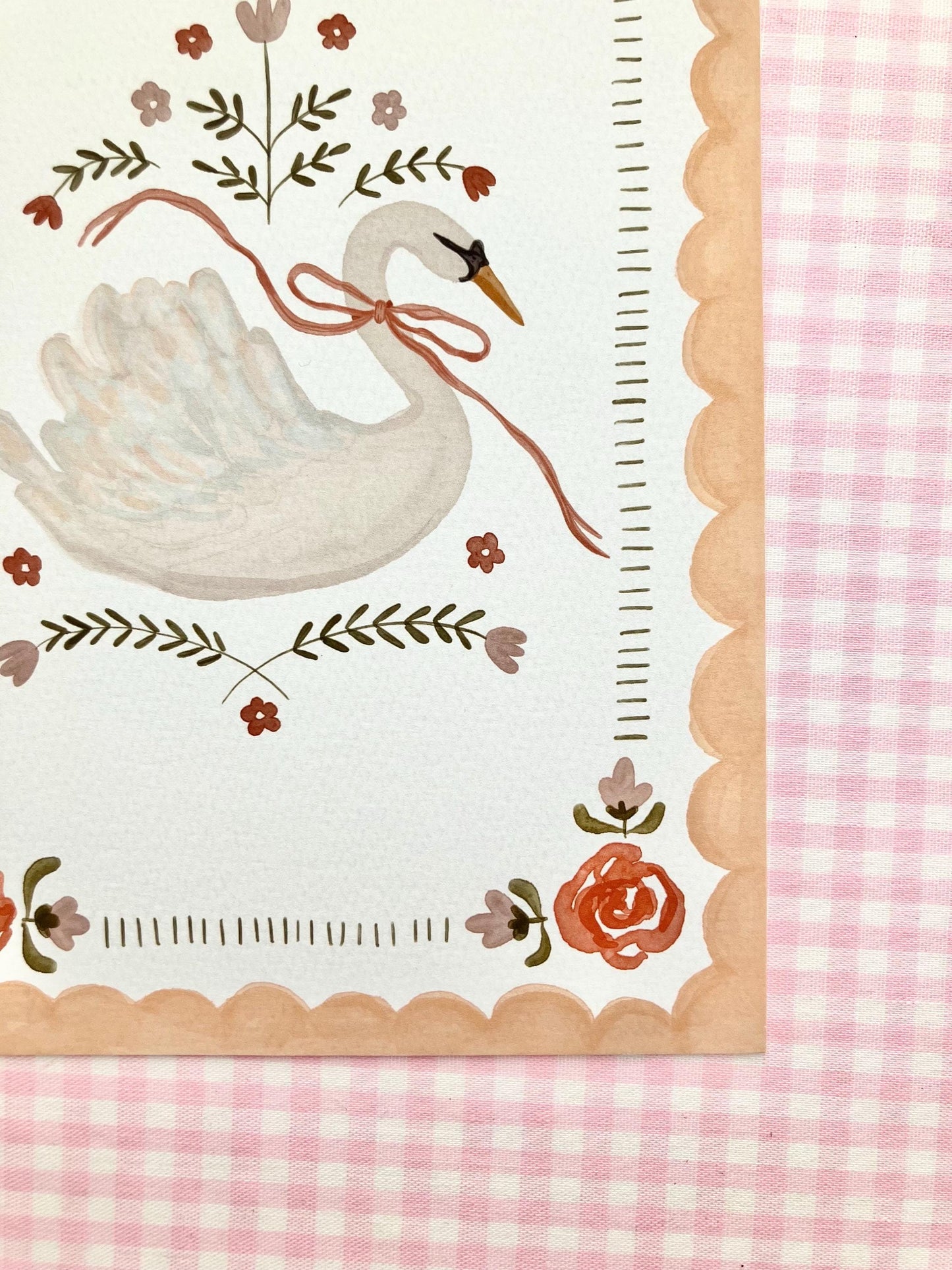 Flowers & Swan Print