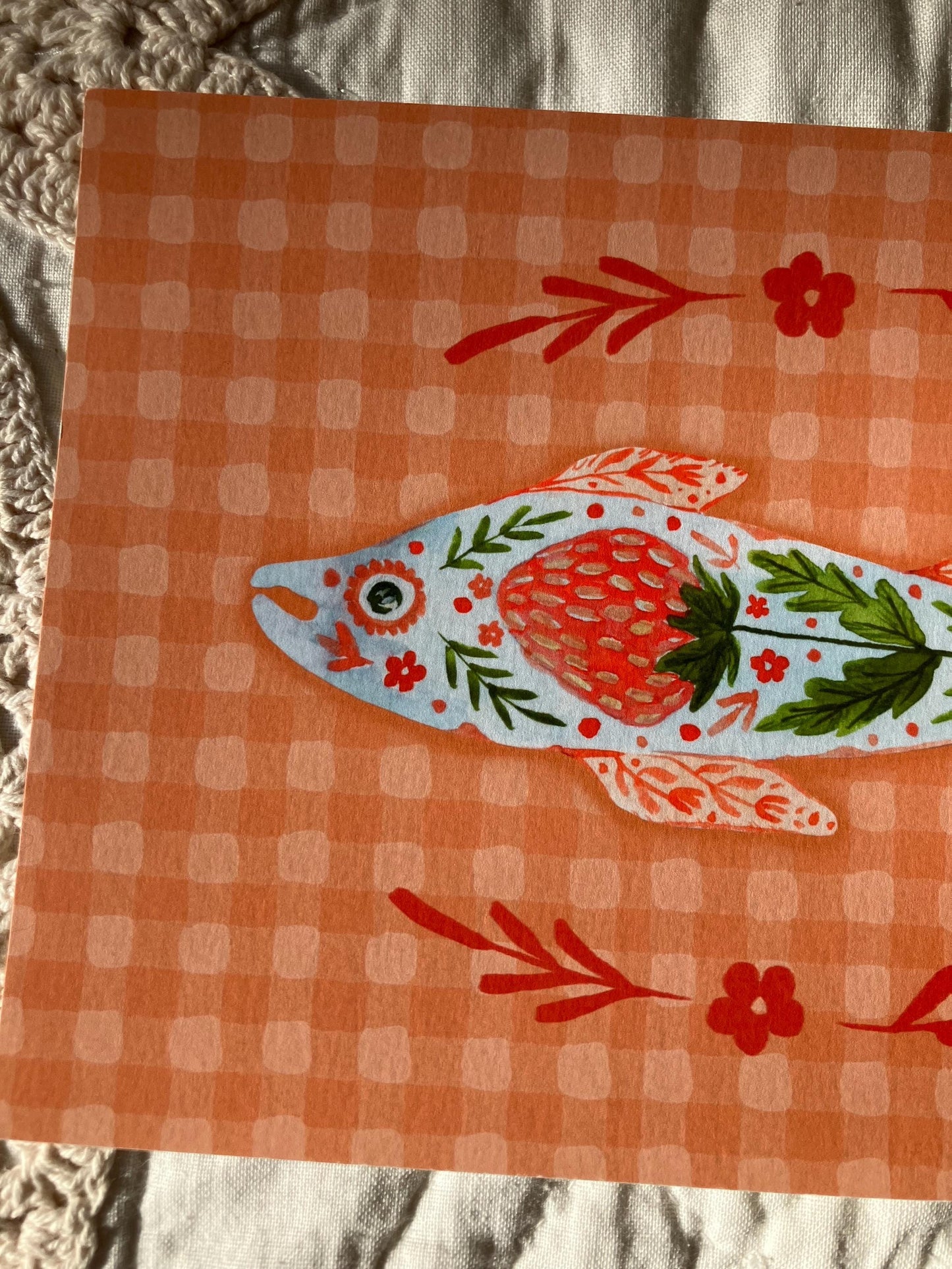 Strawberry Fish Print