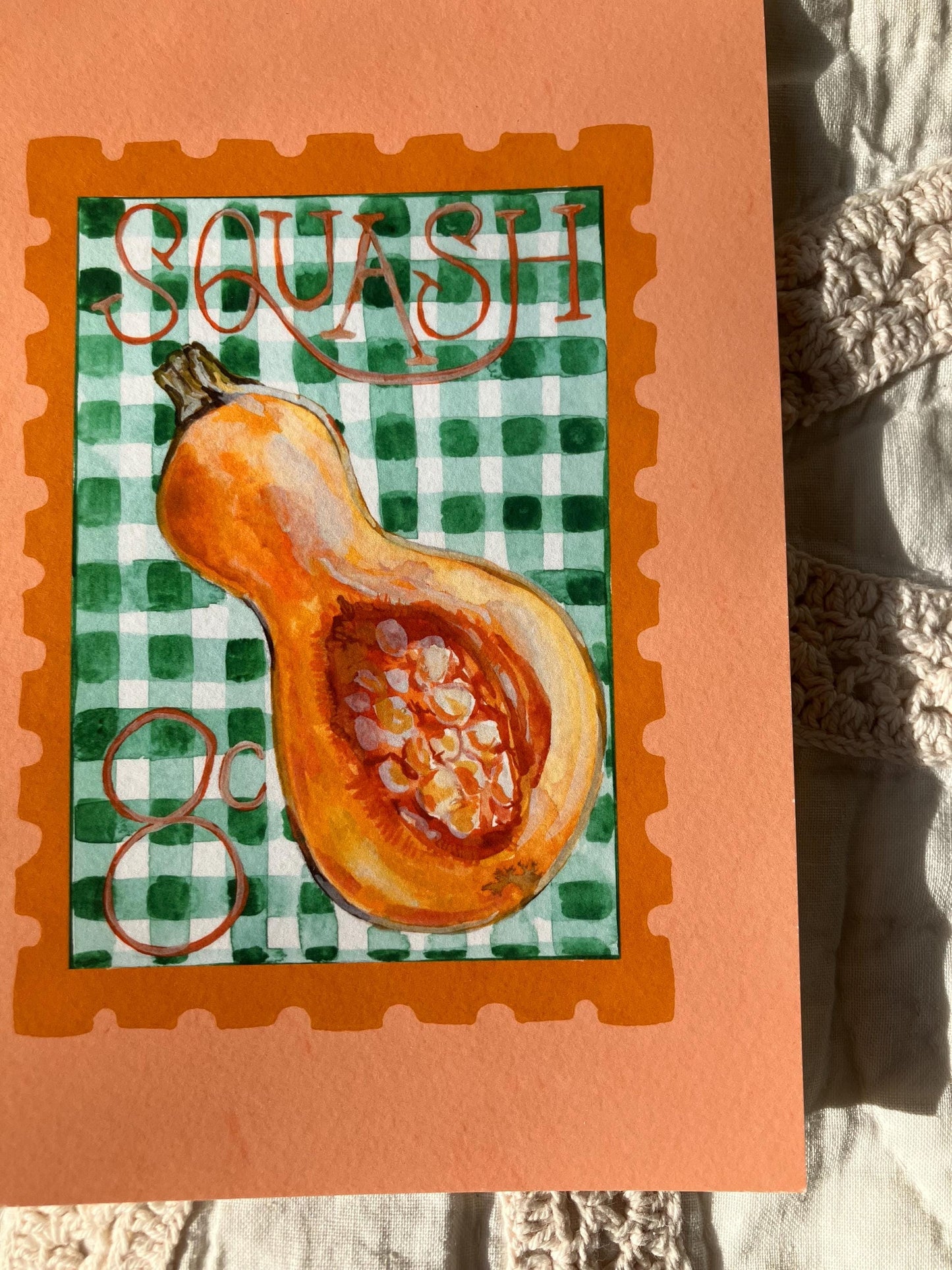 Butternut Squash Postage Print