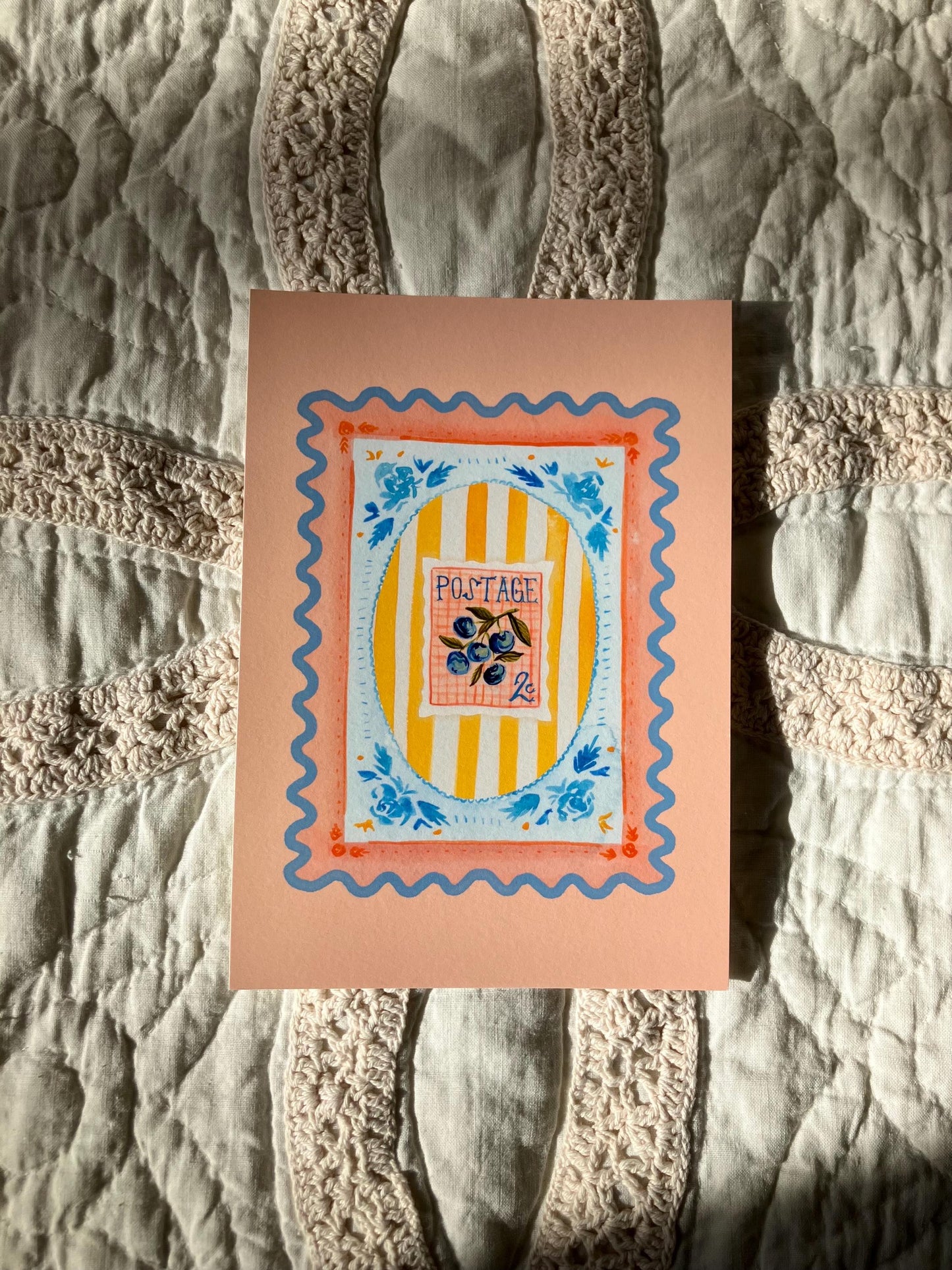 Blueberry Postage no. 2 Print