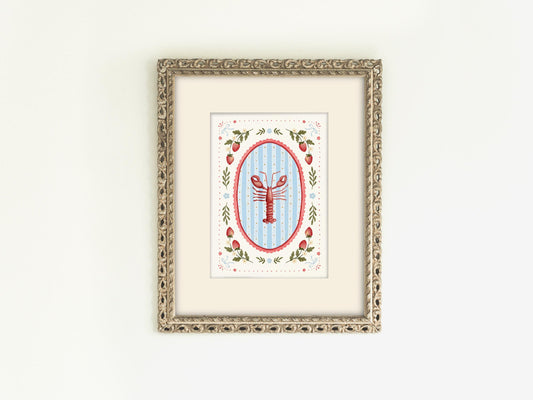 Berries & Lobsters Print
