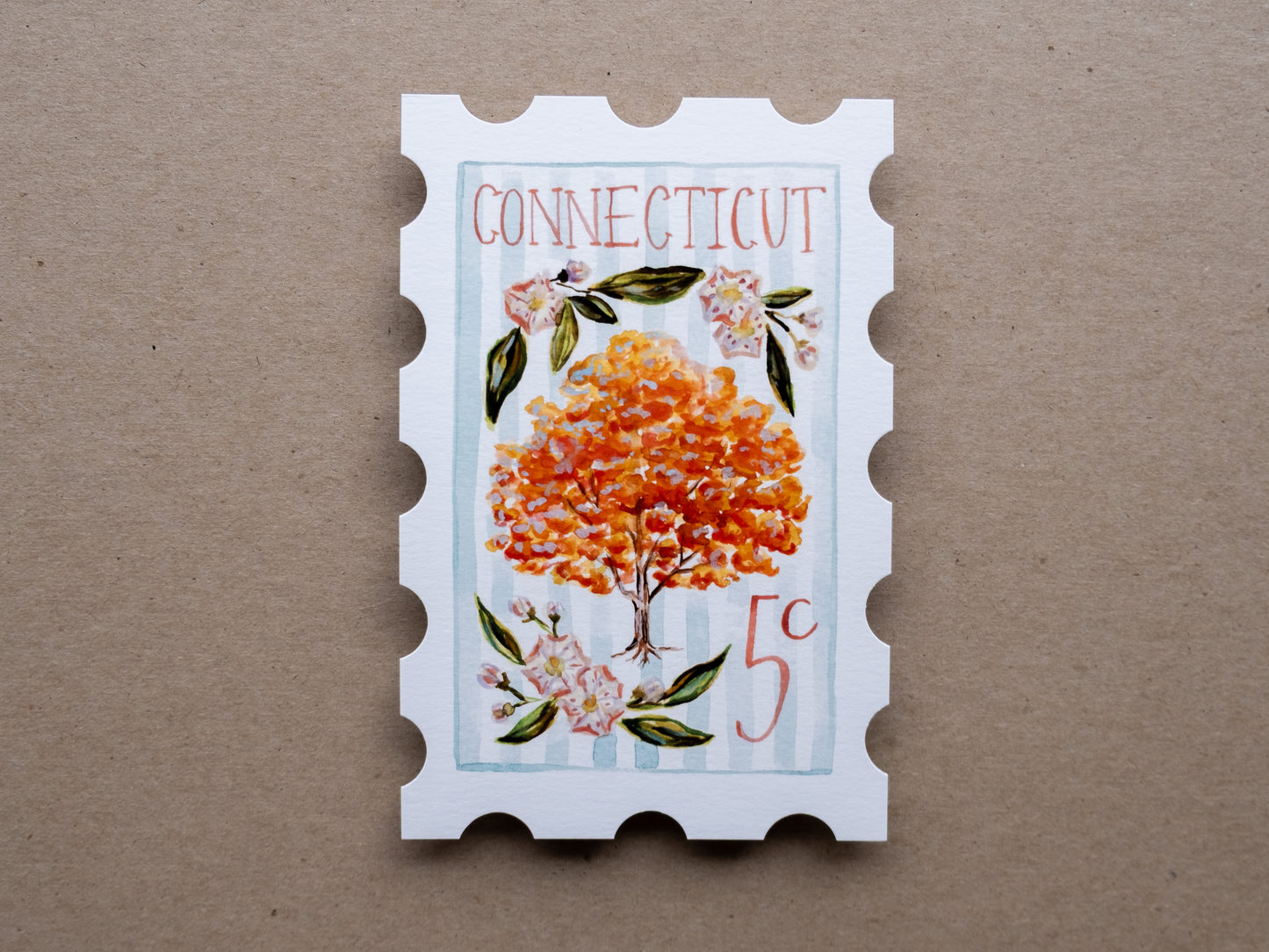 Connecticut Stamp Print