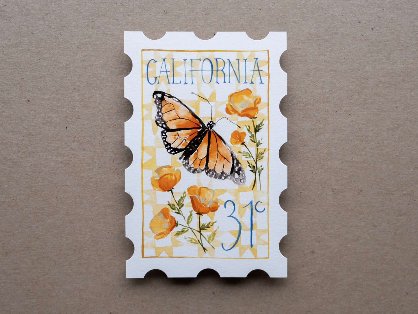 California Stamp Print