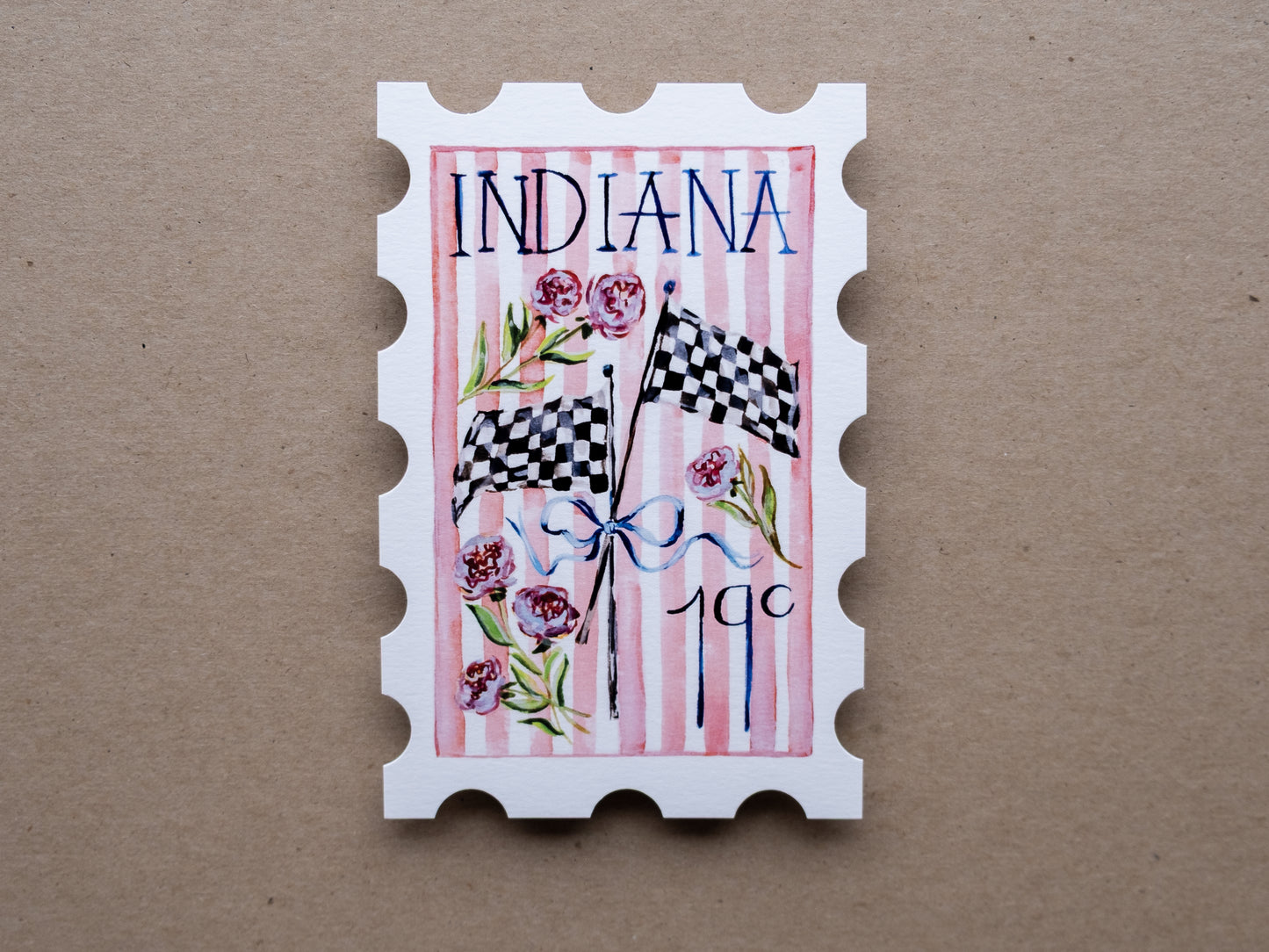 Indiana Stamp Print