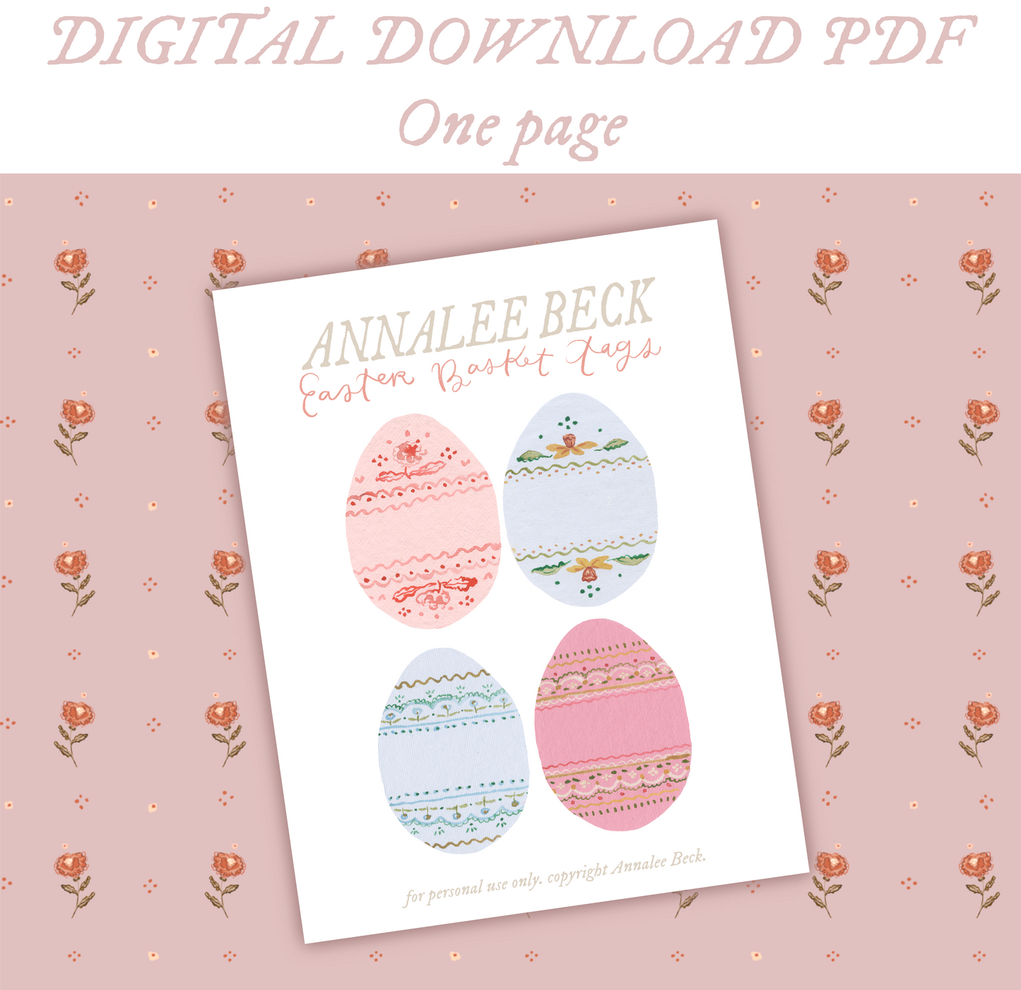 Blank Easter Egg Name Tag Printables