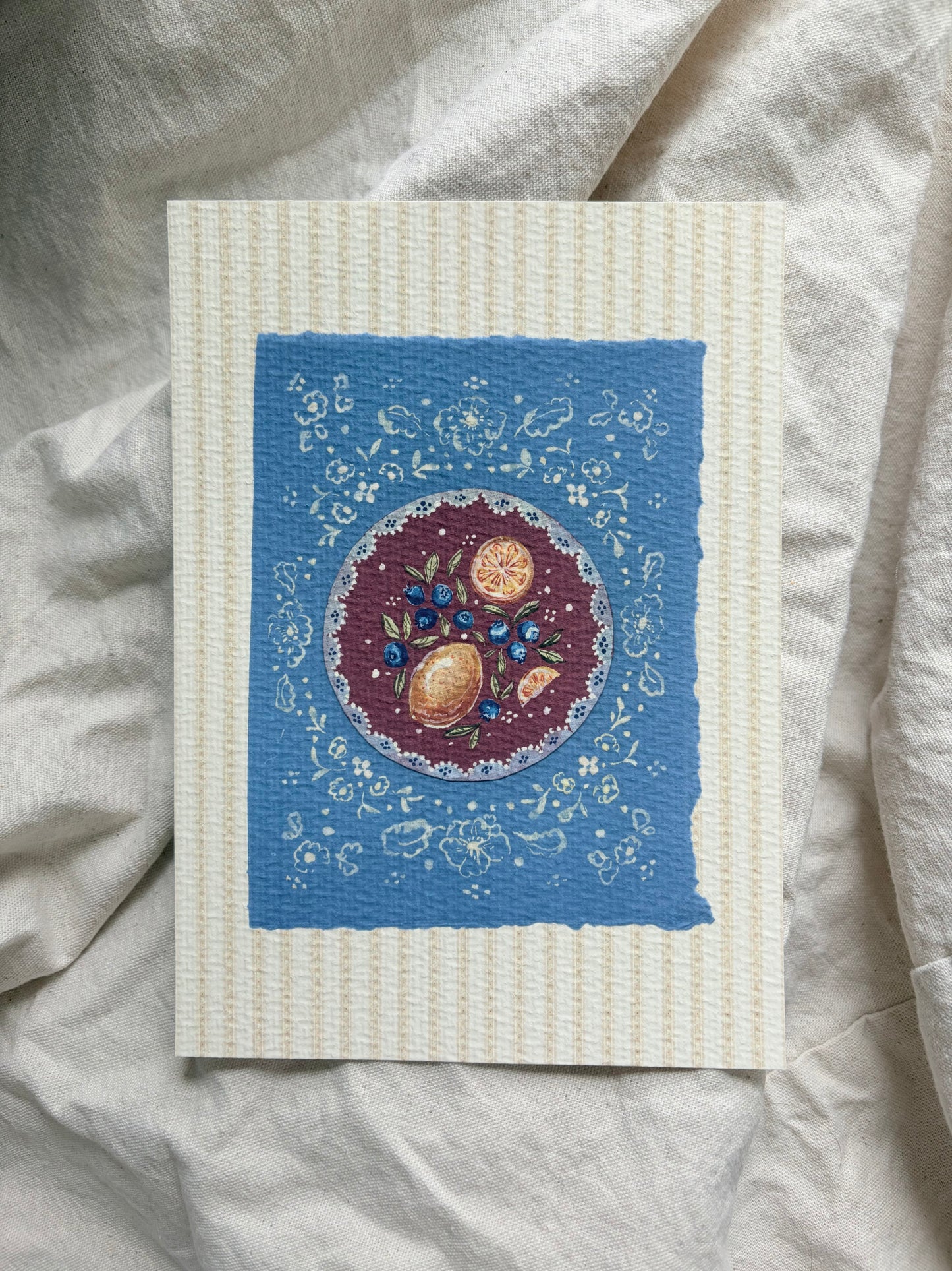 Blueberries & Lemons Print