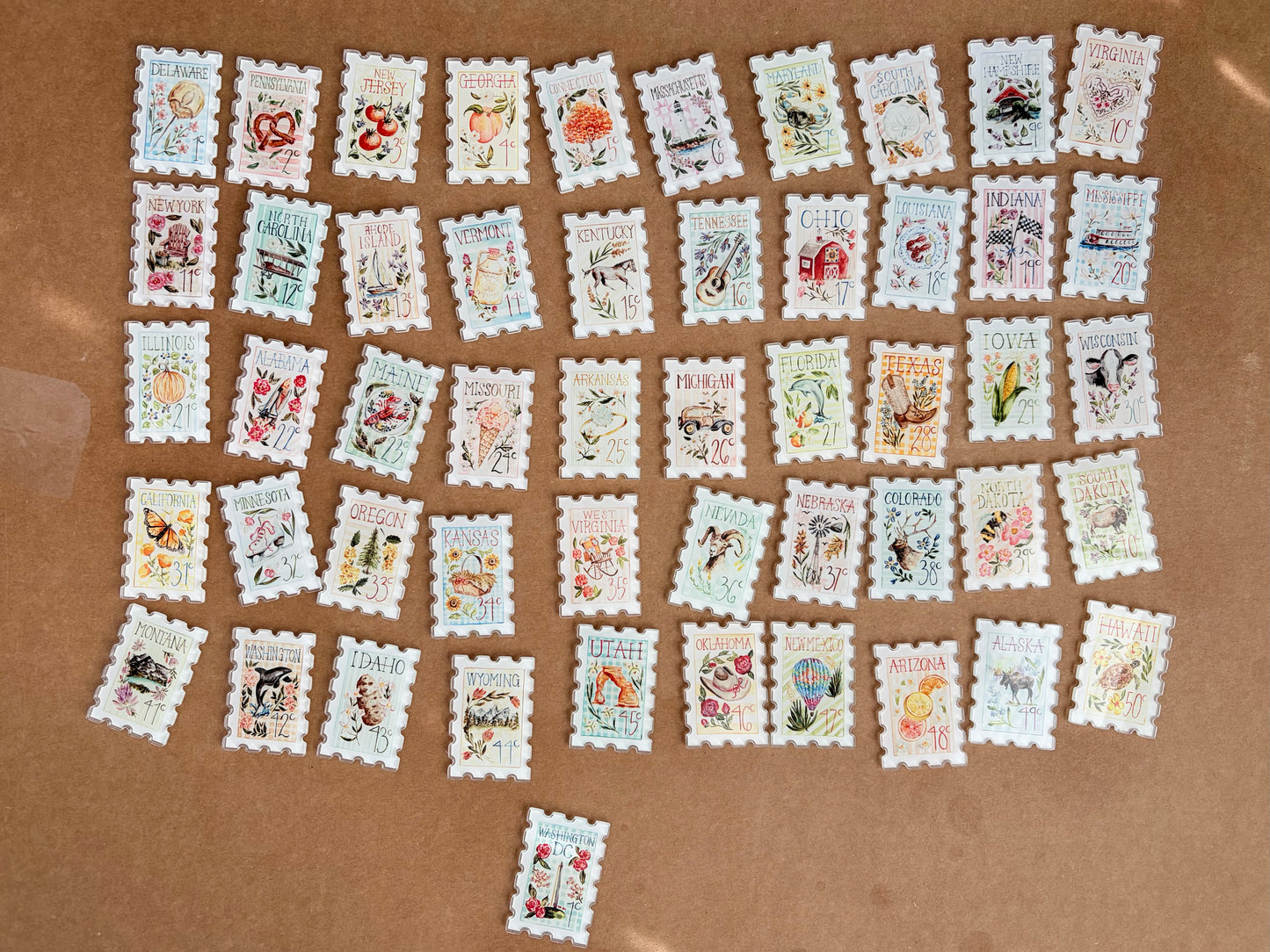 *Seconds* State Stamp Magnets