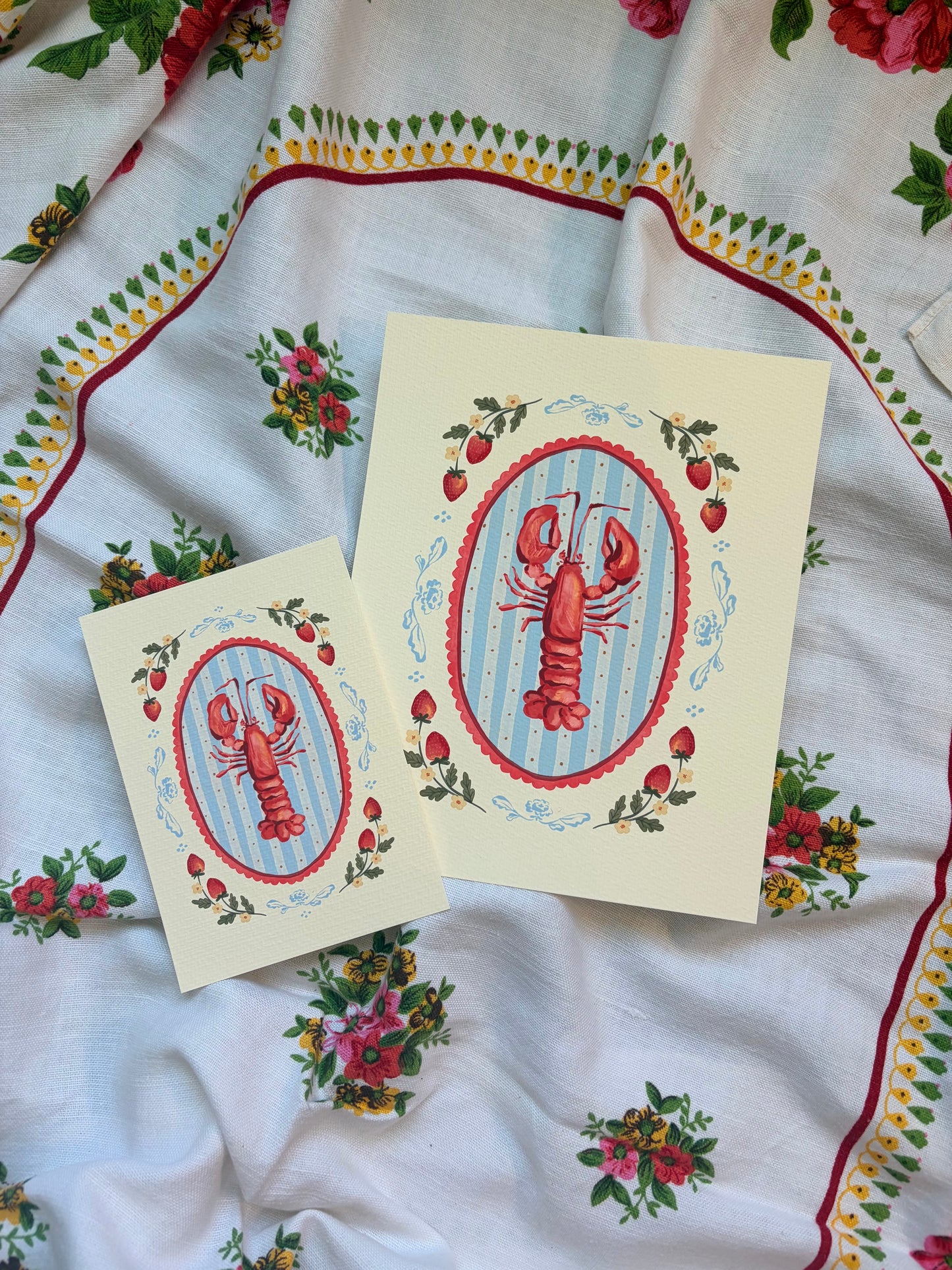 Strawberries & Lobster Print
