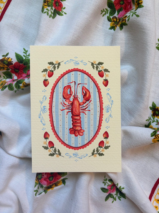 Strawberries & Lobster Print