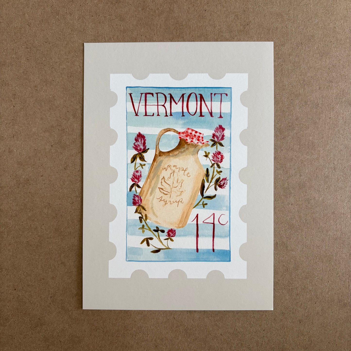 Vermont Stamp Print