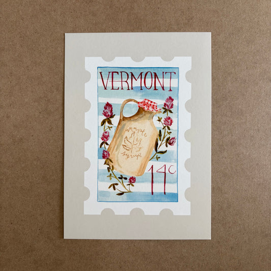 Vermont Stamp Print
