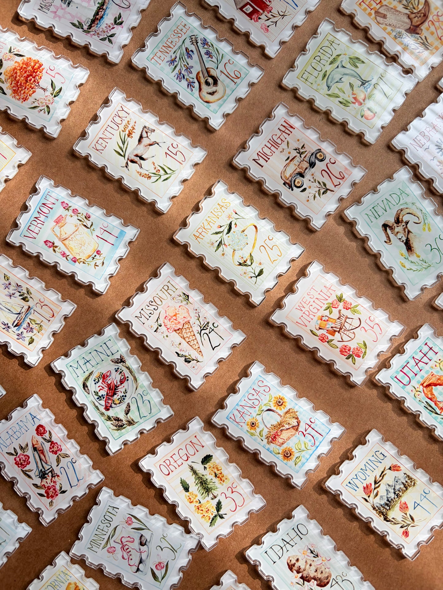 *Seconds* State Stamp Magnets