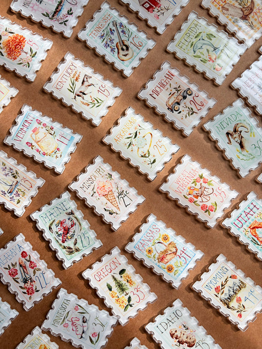 *Seconds* State Stamp Magnets