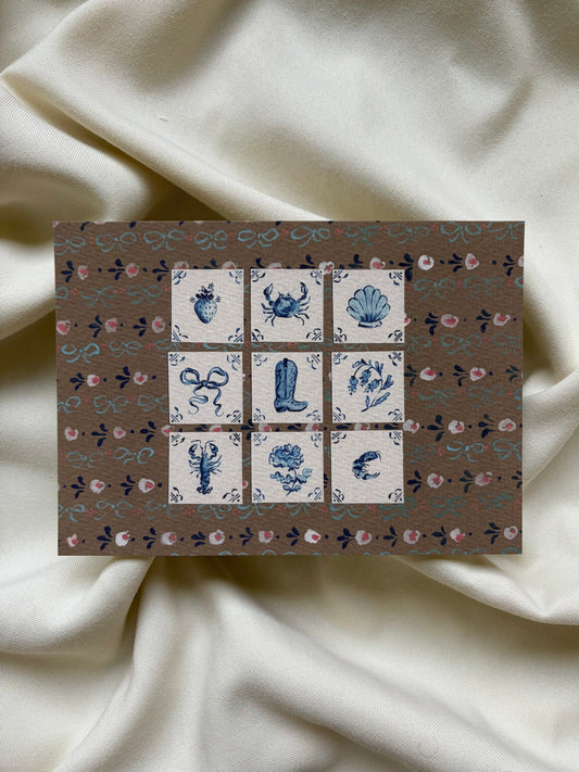 Coastal Cowgirl Tiles Print
