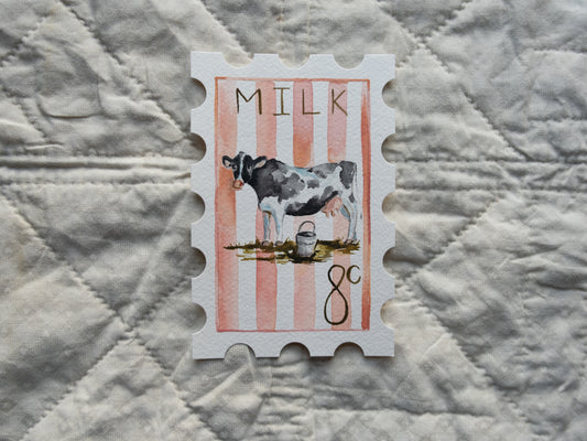 8th Day of Christmas Stamp - Original Artwork