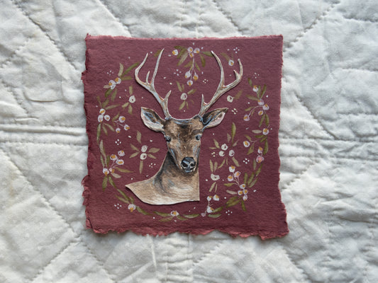 Christmas Deer Study no. 1 - Original Artwork