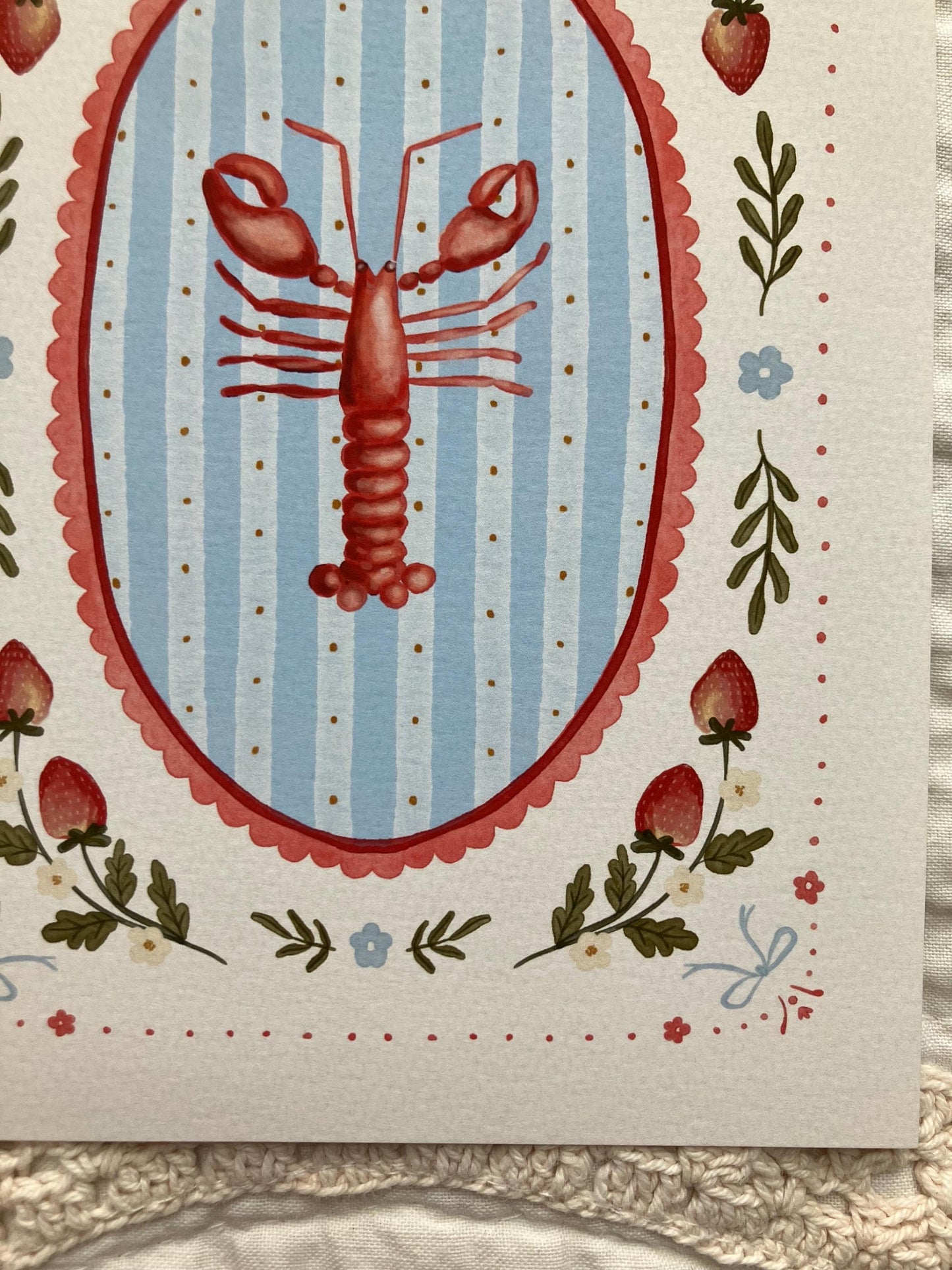 Berries & Lobsters Print