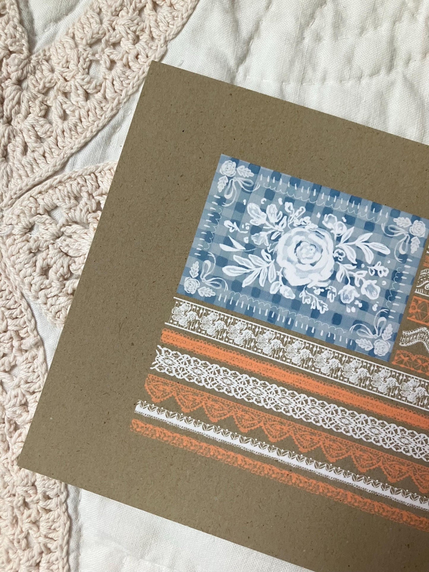 American Lace Flag Print