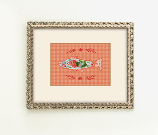 Strawberry Fish Print