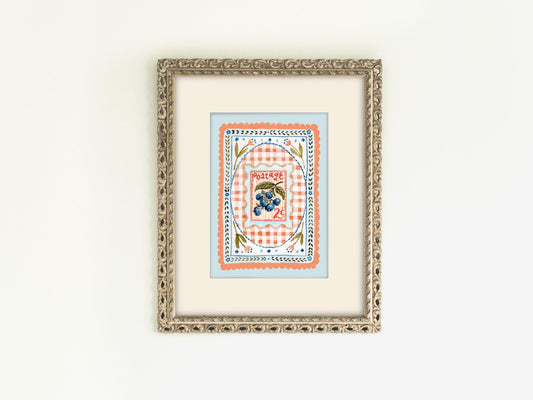 Blueberry Postage Print