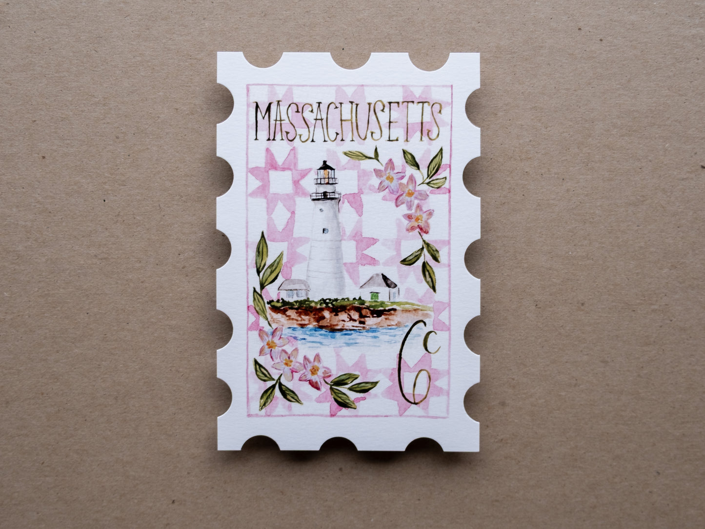 Massachusetts Stamp Print