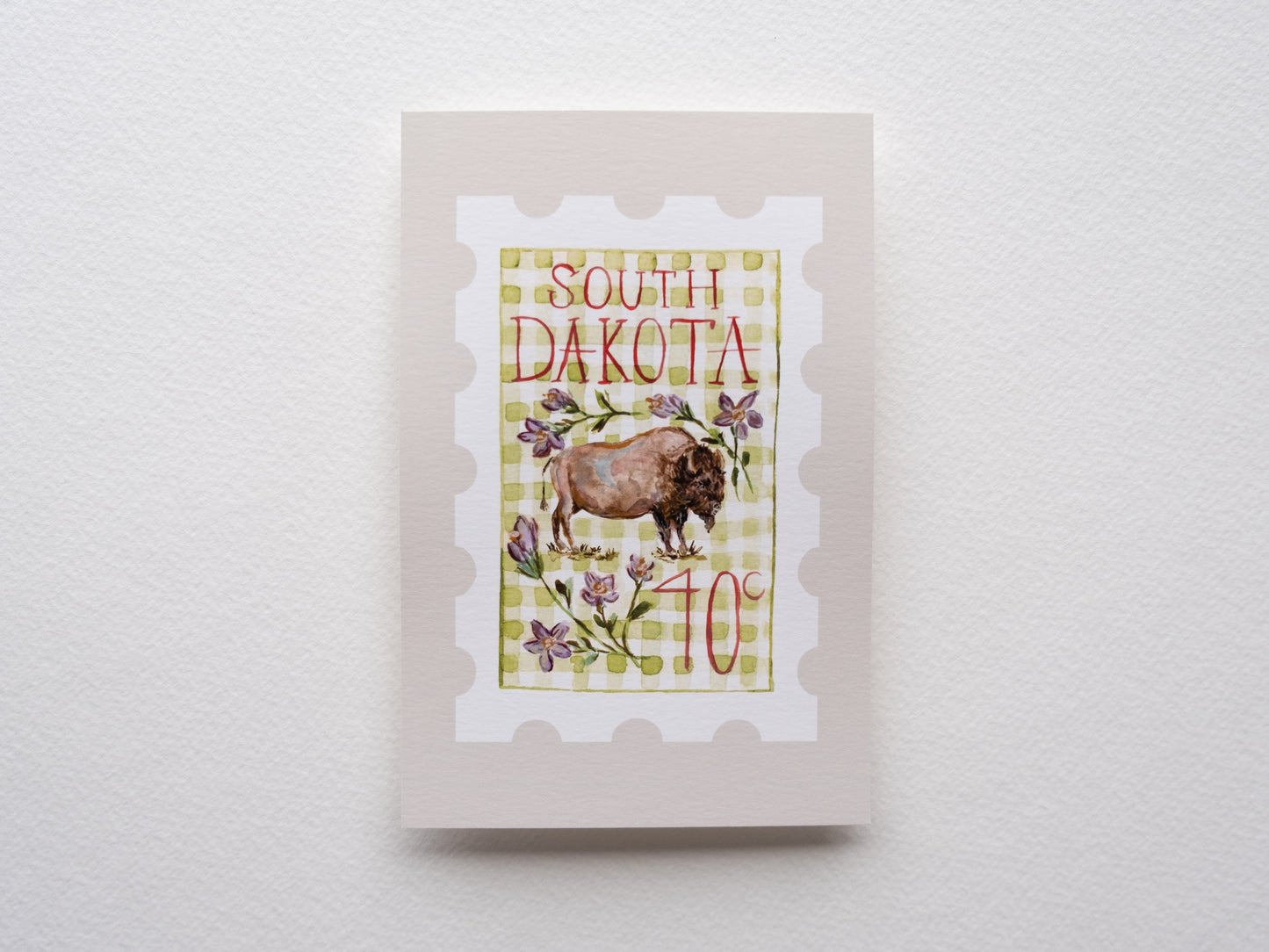 South Dakota Stamp Print
