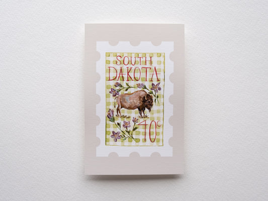 South Dakota Stamp Print