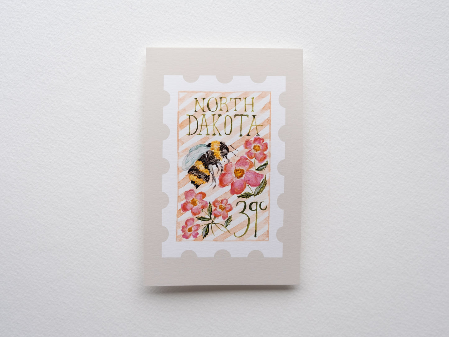 North Dakota Stamp Print