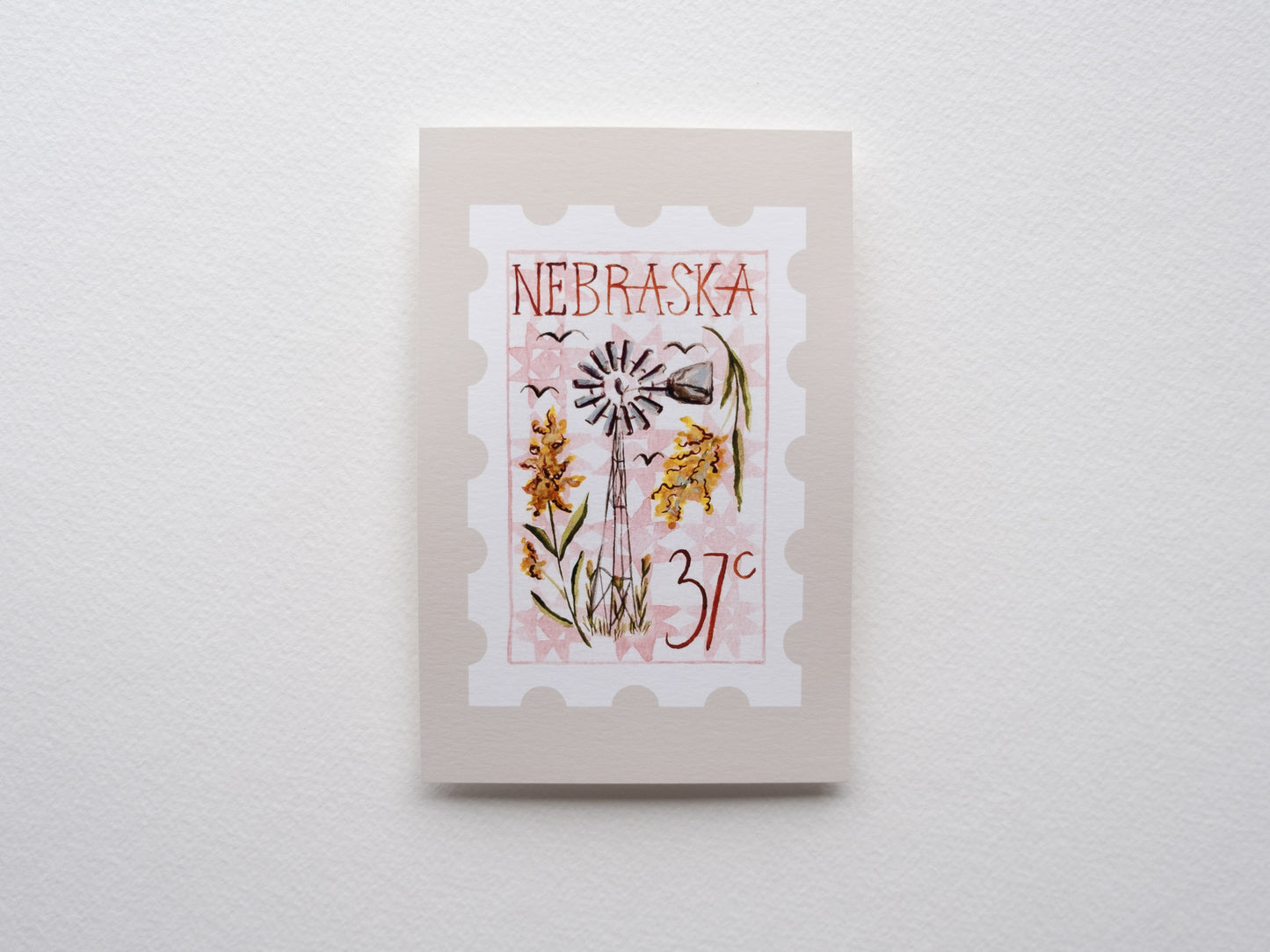 Nebraska Stamp Print