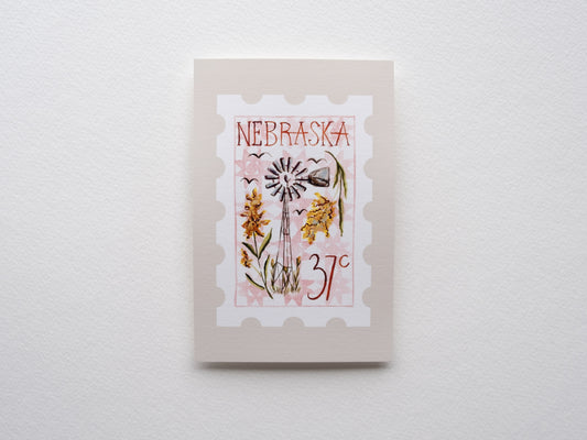 Nebraska Stamp Print