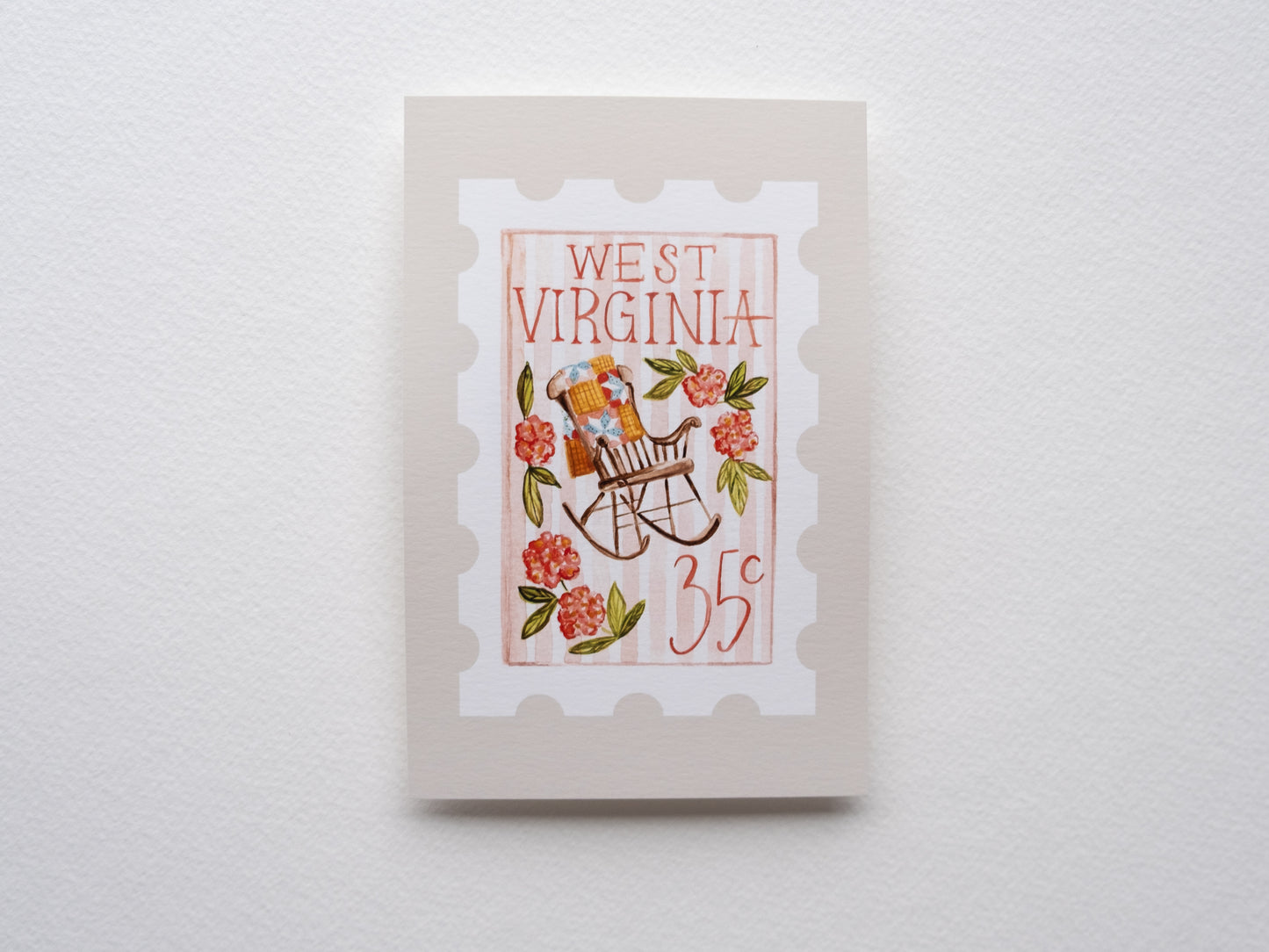 West Virginia Stamp Print