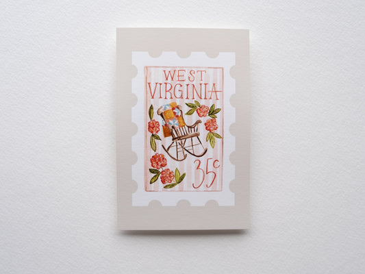 West Virginia Stamp Print