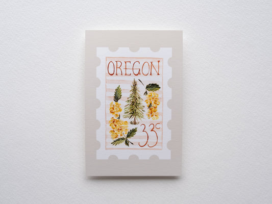 Oregon Stamp Print