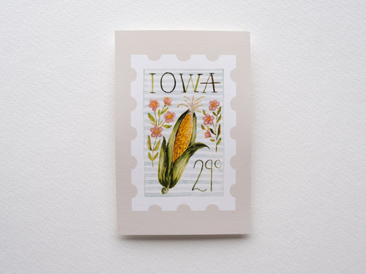 Iowa Stamp Print