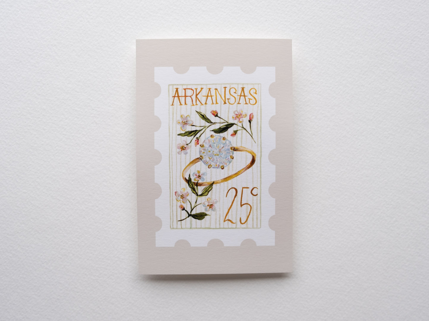 Arkansas Stamp Print