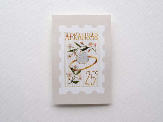 Arkansas Stamp Print