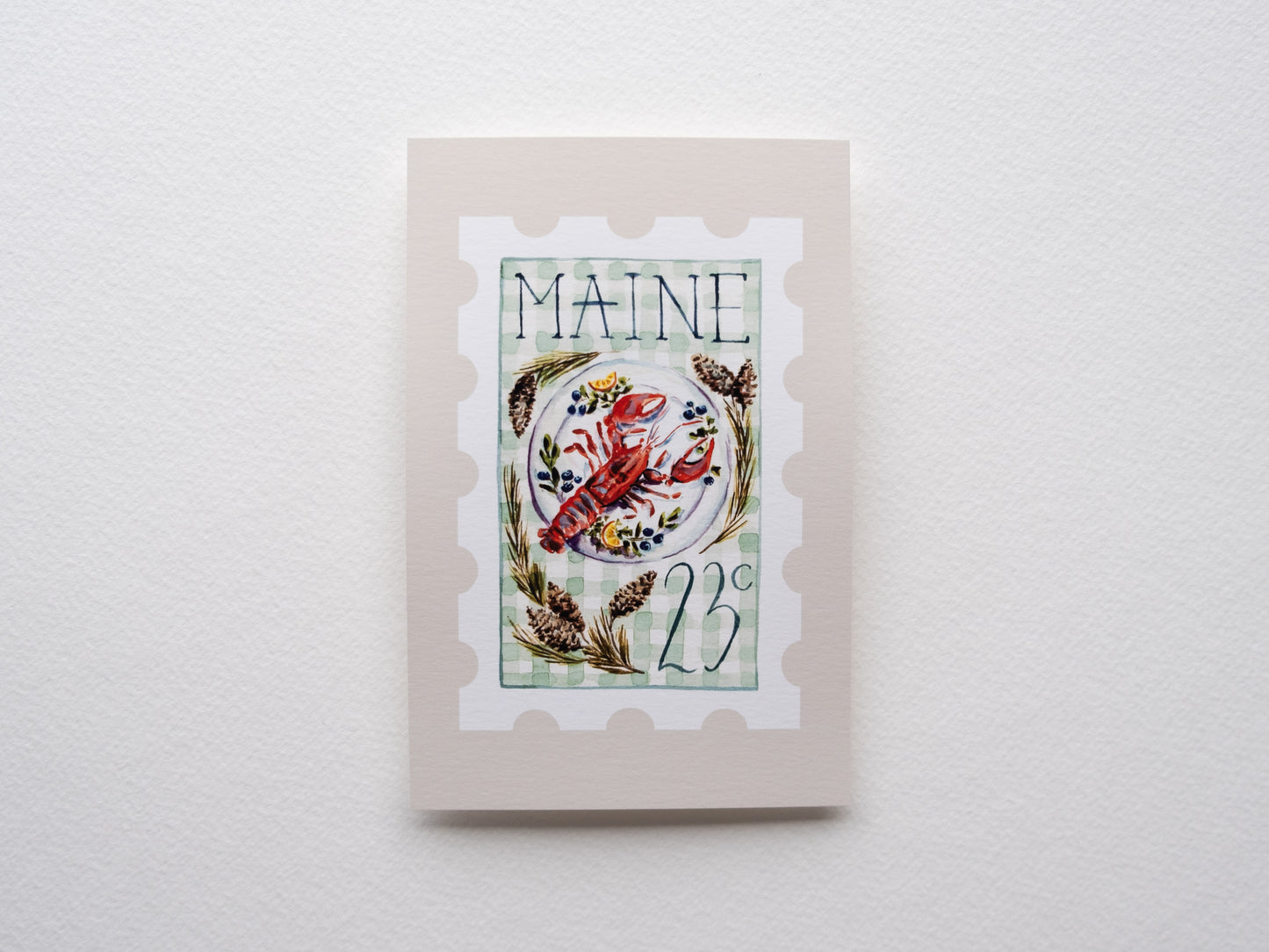 Maine Stamp Print