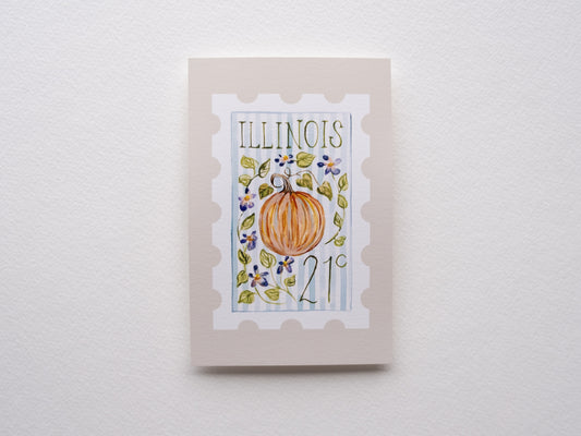 Illinois Stamp Print