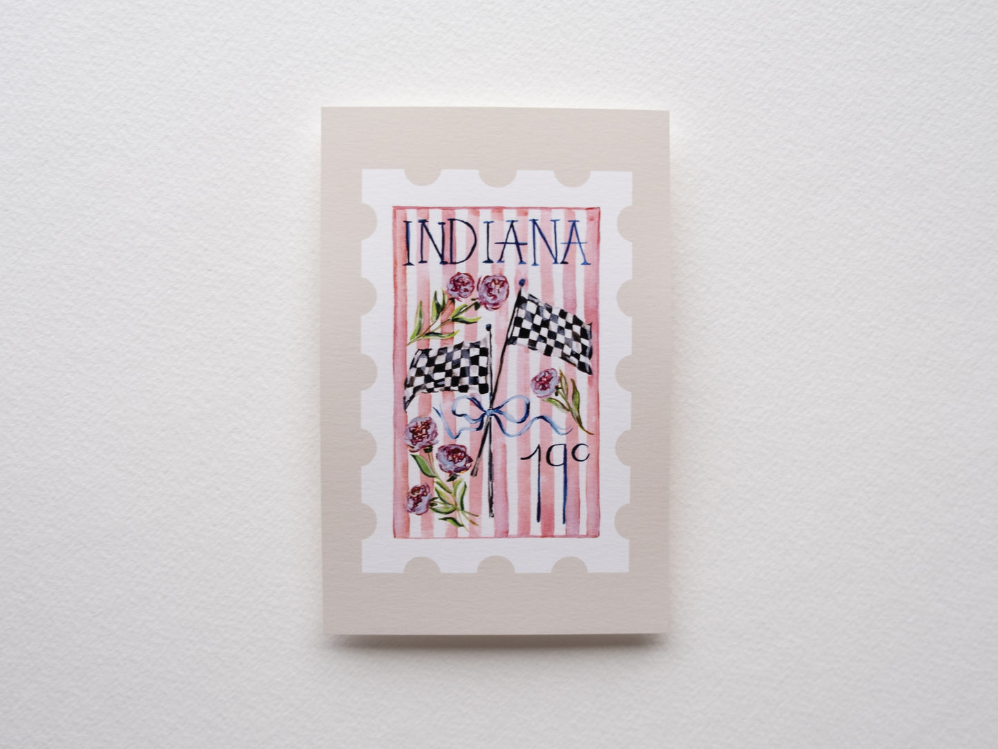 Indiana Stamp Print