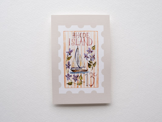 Rhode Island Stamp Print