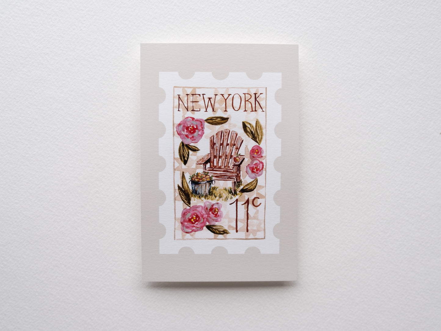New York Stamp Print