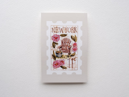 New York Stamp Print