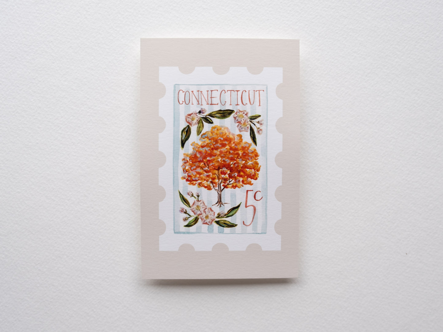 Connecticut Stamp Print