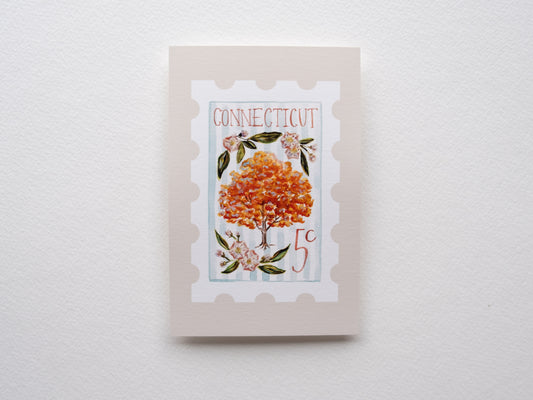 Connecticut Stamp Print