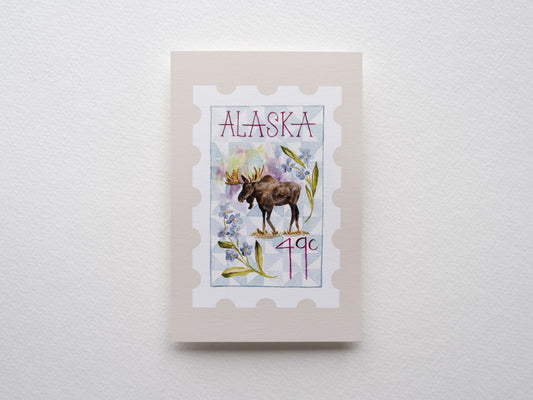 Alaska Stamp Print